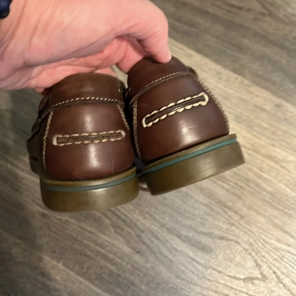 Rockport Men's Leather Dark Brown Boat Shoes Size 10